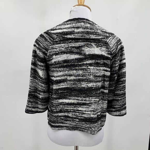 Kate Spade Jacket Womens XS Extra Small Brushstroke Cropped Shrug Black Rose - Picture 5 of 11